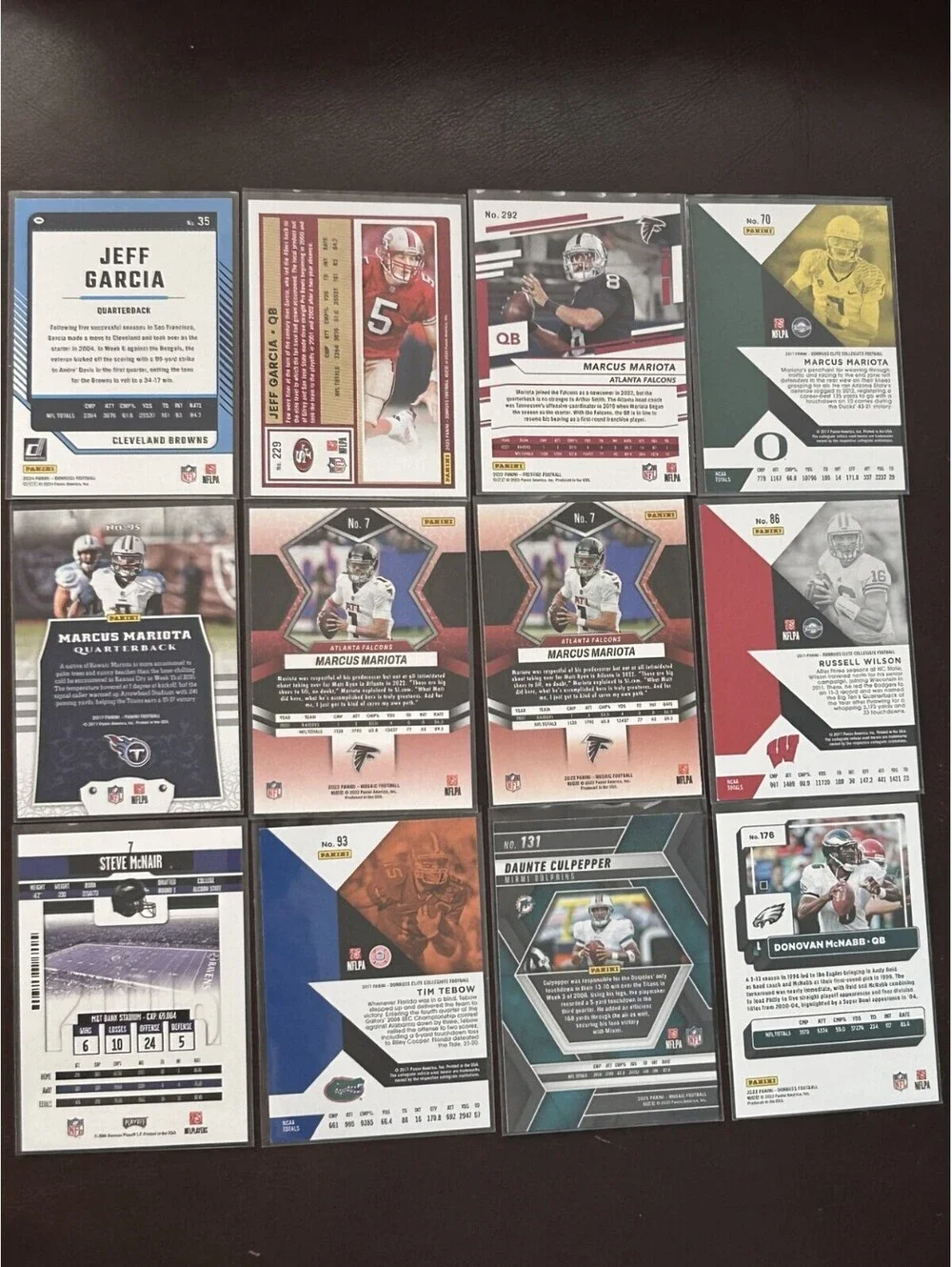 NFL VINTAGE QB COLLECTION PANINI DONRUSS/PRESTIGE/MOSAIC/ELITE + 12 CARD LOT NM